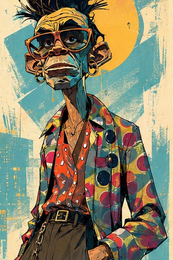 Eep Coolman, a lanky private investigator in orange glasses and a spotted jacket